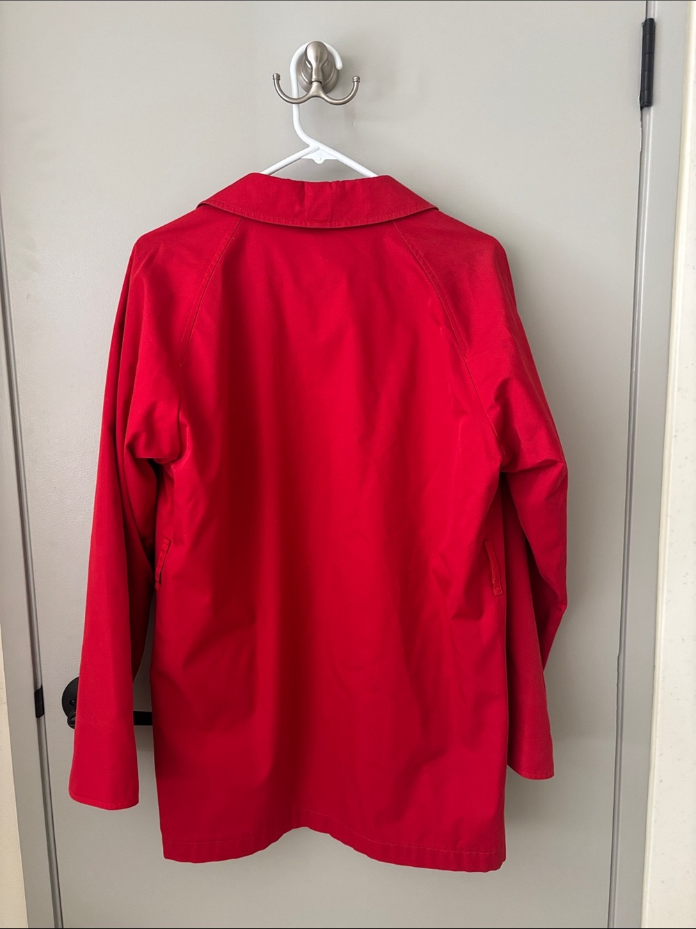 Vintage Burberrys Red Raincoat Made in England Plaid Lined Jacket - Picture 3 of 13